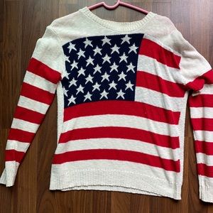 4th of July, American flag sweater, Medium